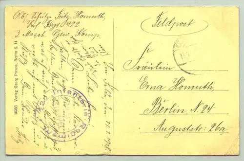 (1010163) Ansichtskarte / Feldpostkarte. Soldatenheim in Ljusnat. WK I. 1918 ?
