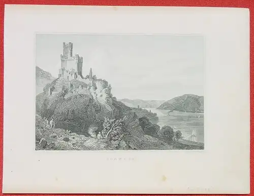 (1009312) "Sonneck". Alter Stahlstich um 1880. Bildgroesse ca. 16 x 11 cm