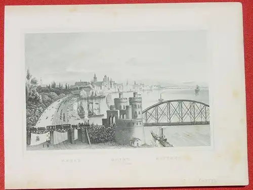 (1009326) "Mainz". Alter Stahlstich um 1880. Bildgroesse ca. 18 x 11,5 cm
