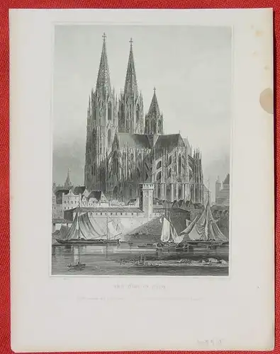 (1009335) "Der Dom in Coeln". Alter Stahlstich um 1880. Bildgroesse ca. 12 x 17 cm