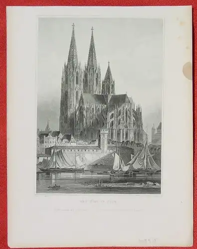 () "Der Dom in Coeln". Alter Stahlstich um 1880. Bildgroesse ca. 12 x 17 cm