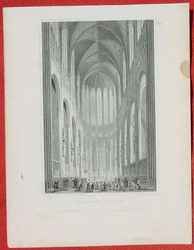 (1009336) "Der Dom in Coeln". Alter Stahlstich um 1880. Bildgroesse ca. 11 x 17 cm