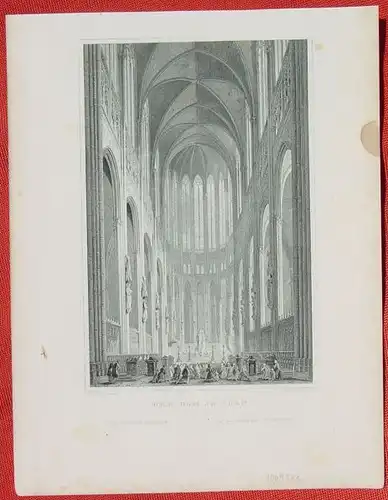 () "Der Dom in Coeln". Alter Stahlstich um 1880. Bildgroesse ca. 11 x 17 cm