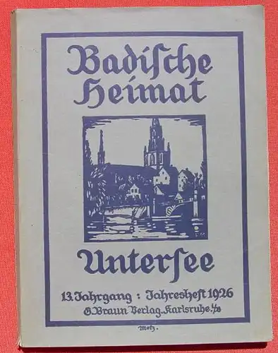 (1009224) Busse "Der Untersee" Jahresband 1926 Badische Heimat. 224 S.,