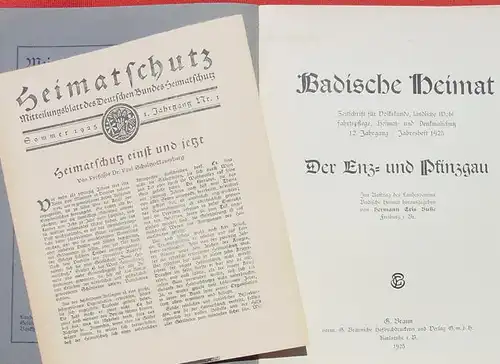 (1009225) Busse "Der Enz- und Pfinzgau" Jahresband 1925 Badische Heimat. 310 S.,