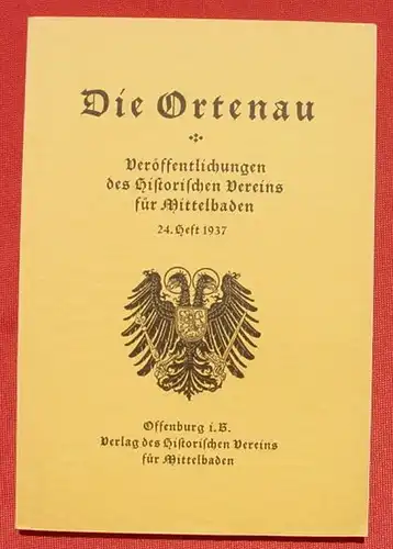 (1009236) "Die Ortenau". 24-1937  Geschichte Ettenheims, u.a. 140 S., Konkordia, Buehl-Baden 1937