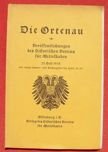 (1009237) "Die Ortenau". 25-1938. 210 S., Konkordia, Buehl-Baden 1938