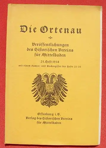 () "Die Ortenau". 25-1938. 210 S., Konkordia, Buehl-Baden 1938