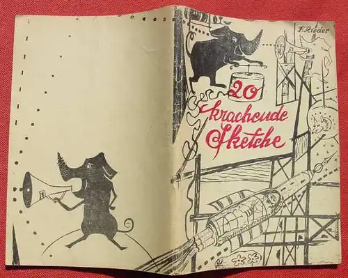 (0180012) "20 krachende Sketche" 88 S., Theaterverlag Rieder, 10. Auflage, Wemding