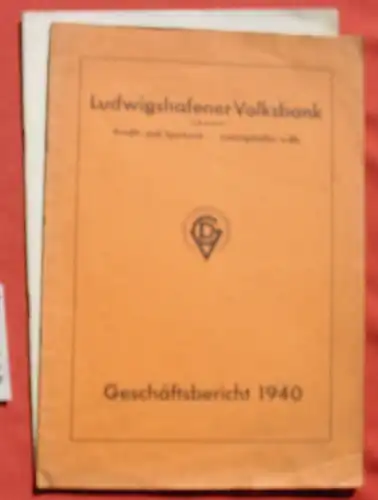 () Ludwigshafener Volksbank - Ludwigshafen a. Rh., 2 x Geschaeftsberichte ab 1940