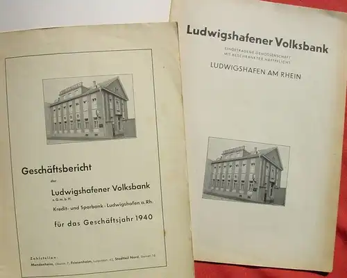 (1044609) Ludwigshafener Volksbank - Ludwigshafen a. Rh., 2 x Geschaeftsberichte ab 1940