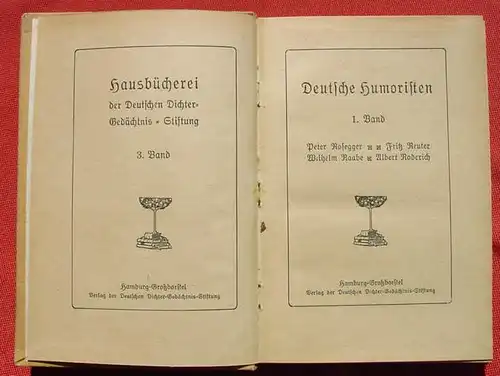 (0180029) Hausbuecherei, Bd. 3 / 1, Deutsche Humoristen. 222 S., 1918 Verlag der Deutschen Dichter-Gedaechtnis-Stiftung, Hamburg