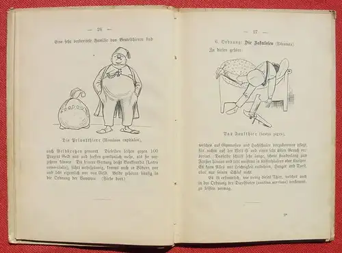 (0180044) "Lustige Naturgeschichte - oder Zoologia comica" v. Miris. 88 S., Mit vielen Abbildungen. Verlag Braun u. Schneider, Muenchen um 1900 ?