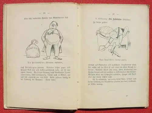 () "Lustige Naturgeschichte - oder Zoologia comica" v. Miris. 88 S., Mit vielen Abbildungen. Verlag Braun u. Schneider, Muenchen um 1900 ?