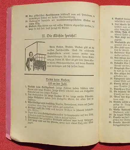 () "Die Schatzkammer der Deutschen Hausfrau" 1000 Tips Kueche, Haushalt. Hilde Brand, Wuerzburg 1930-er Jahre