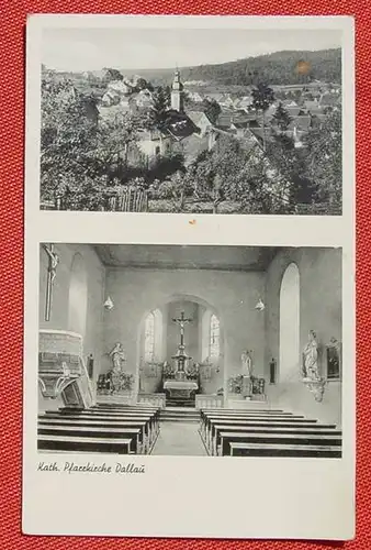 () Foto-Ansichtskarte. Dallau. Katholische Pfarrkirche. Verlag Poppe, Bad Kissingen