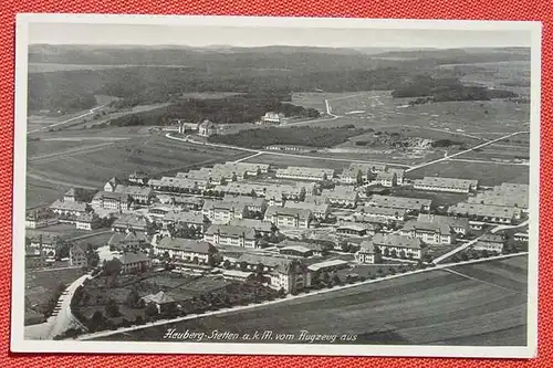 (1045276) Foto-Ansichtskarte. Heuberg-Stetten a. k. M. v. Flugzeug aus. Stempel 1936
