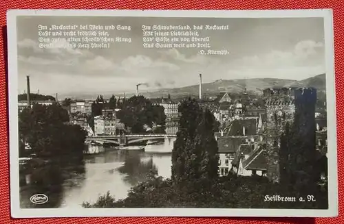 (1045277) Foto-Ansichtskarte. Heilbronn am Neckar 1938, mit Versen von Klumpp