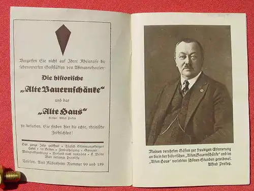 (0240001) Liederheft 'Alten Bauernschaenke' in Assmannshausen. 64 S., um 1930 ?