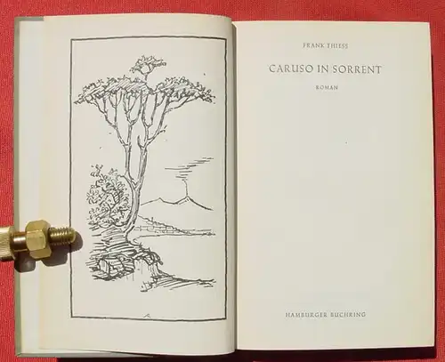 () "Caruso in Sorrent" Roman v. Frank Thiess. 432 S., 1946 Hamburger Buchring. Verlag Krueger