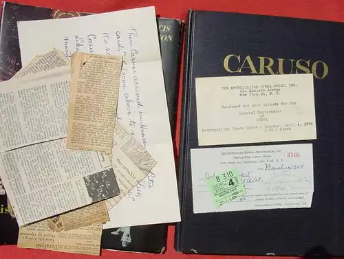 () "Caruso - his life in pictures". Robinson. Herrlicher Bild-Text-Band. 1957 The Studio Publications, New York. Diverse Beilagen