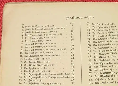 () "Alte Weisen zu den alemannischen Gedichten J. P. Hebels zum 100. Todestag des Dichters" 1926. Hg. Rieber