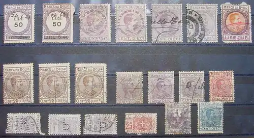 (1045294) Italien, Partie diverser alter Briefmarken, Zustand siehe bitte Scan