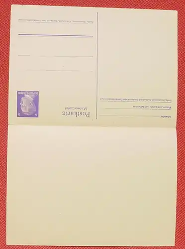 (1045349) Unbeschriebene Postkarte mit Antwortkarte, Drittes Reich, siehe bitte scan # Ganzsache