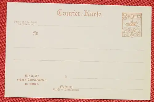(1045356) Postkarte. Courier-Karte. Barmen-Elberfeld. Ganzsache. Siehe bitte scan