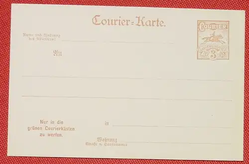 () Postkarte. Courier-Karte. Barmen-Elberfeld. Ganzsache. Siehe bitte scan