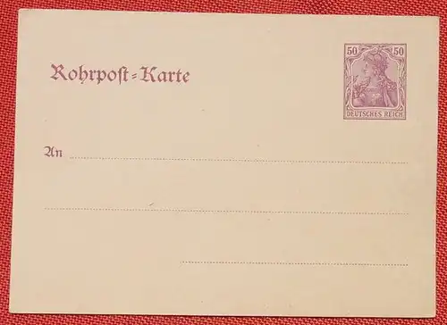 () Rohrpostkarte. Deutsches Reich 50 Pfennig. Ganzsache. Siehe bitte scan