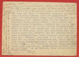 (1045378) Postkarte. Ganzsache. 6 Pf. Gebuehr bezahlt, Baden-Baden 1946. Siehe bitte Bilder, Gebrauchsspuren, leicht fleckig
