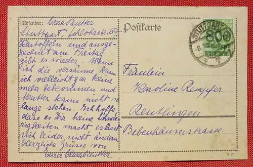 (1045450) Alte Postkarte von 1923. Siehe bitte Bilder