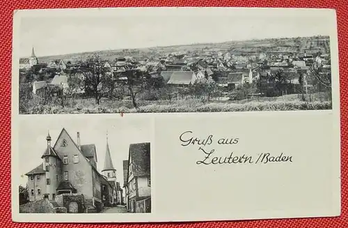 (1045471) AK. Gruss aus Zeutern, Baden. Alte Karte um 1960 ? Aber in 1992 postalisch gelaufen