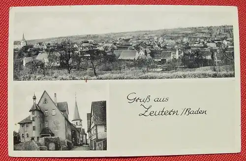 () AK. Gruss aus Zeutern, Baden. Alte Karte um 1960 ? Aber in 1992 postalisch gelaufen