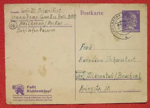 () 3 x Postkarten mit verschiedenen Textaufdrucken. 1944-1945. Siehe bitte Bilder