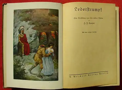 (0101145) Cooper "Lederstrumpf". 80 S., farbiges Vollbild. Weichert-Verlag, Berlin