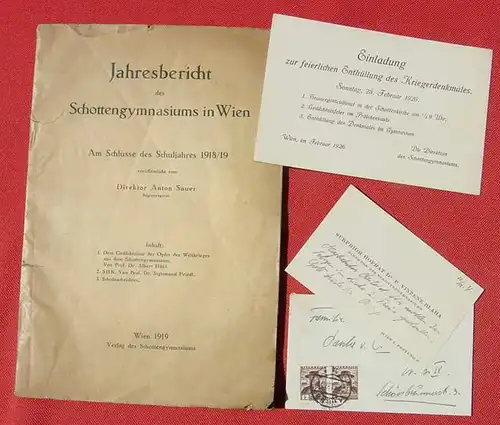 (1038843) Jahresbericht des Schottengymnasiums in Wien 1918-1919. 76 S.,