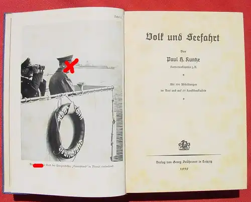 (1008496) Kuntze "Volk und Seefahrt". 366 S., mit 335 Abb., Dollheimer, Leipzig 1939