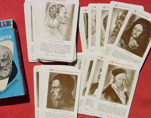 (1039089) Quartettspiel : Bedeutende Persoenlichkeiten. 48 Karten in Original-Schachtel