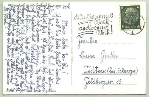 (1039092) Essen Baldeneysee. Postalisch gelaufen 1937. Verlag Heinrich Koch, Essen