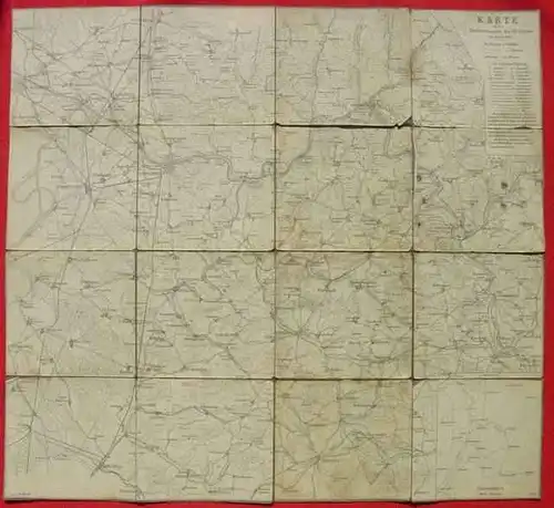 (0340126) Militaer-Landkarte auf Leinen. Herbstuebungen 28. Division. 1903