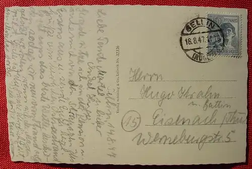 () Sellin a. Ruegen. Stempel von 1947. Verlag Schoening u. Co. Luebeck