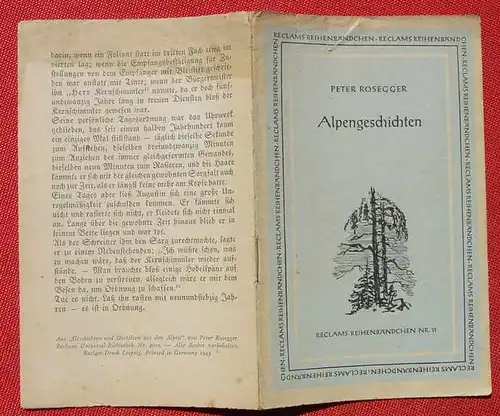 () Reclams Reihenbaendchen. Nr. 11. Kleinformat. 20 S., 1943 Reclam, Leipzig