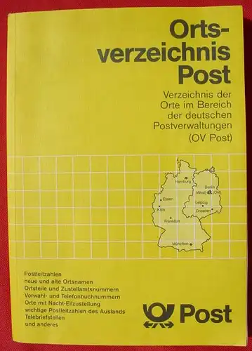 () Grosses Postleitzahlenbuch der Bereiche BRD und DDR, um 1.000 S., 1987