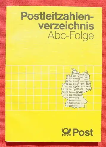 (1009380) "Postleitzahlen-Verzeichnis Abc-Folge" der Bereiche BRD und DDR. 384 S., 1984