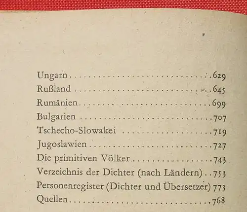 (1009384) "Lyrik der Welt" Band I  'Deutschland'. Jaspert. 360 S., Safari, Berlin 1947