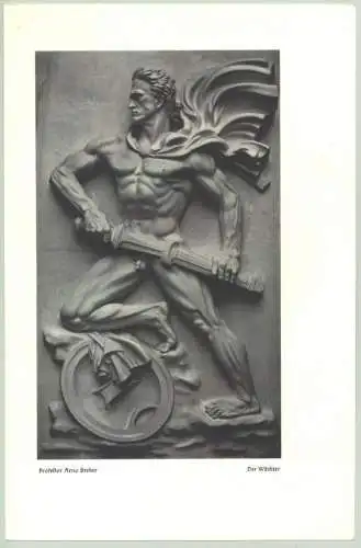 Neu : Versandkosten ab Euro 2,20 () Zwei Bilder auf Papier von Prof. Arno Breker u. Prof. J. Thorak. 1930-er Jahre.  Zwei Bilder auf Papierseite aus einem Buch der 3. Reich-Zeit : 'Der Wächter' von Prof. Arno Breker / Rückseite : 'Der letzte...