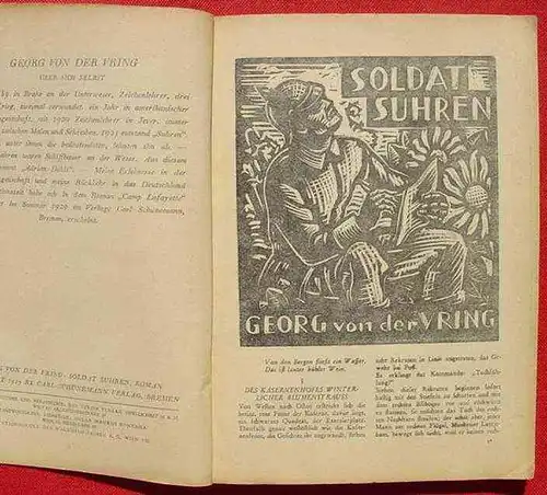 () Georg von der Vring "Soldat Suhren". 'Der erste deutsche Kriegsroman'. Wien 1929