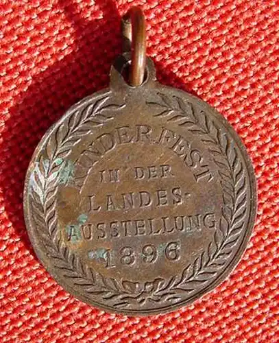 (1044407) Kinderfest-Medaille 1896. Kinderfest-Medaille zur Landesaustellung 1896. Gekennzeichnet 'Lauer' (oder aehnlich)